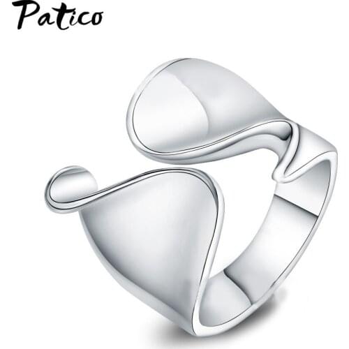 High Quality Sterling Silver 925 Ring for Men Women Wedding Engagement Open Adjustable Original Lovers Rings Fine Jewelry