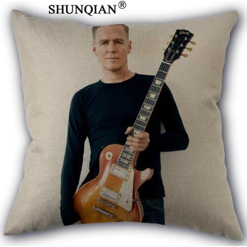 Linen Cotton Pillowcase Bryan Adams Printed Pillow Cover Home Textiles Decorative Pillowcase Customize Gift 45x45cm one side