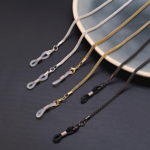Metal Sunglasses Mask Chains Lanyard For Women Men Black Eyeglasses Chains Anti-lost Earphone Holder 2021 Fashion Necklace