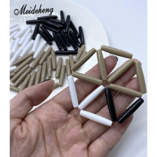 Milk Coffee Acrylic Long Tube Rice Beads DIY Bag Handmade Material for Jewelry Making