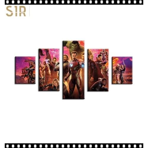 Anime Movie Posters Wall Art 5 Pieces Canvas Painting Poster Pictures Home Decor Living Room HD Printed Poster Wall Painting