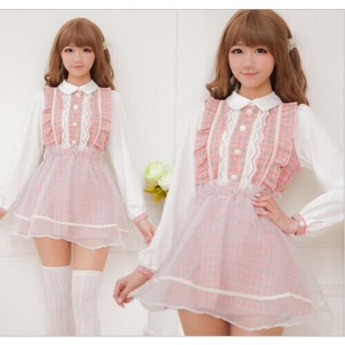 Princess tea party sweet lolita dress vintage lace bowknot Peter pan collar victorian dress kawaii girl gothic lolita loli cos