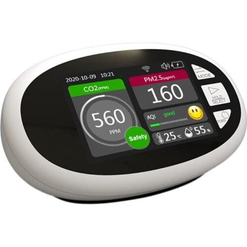 Stylish DM125WIF CO2 Meters Multifunctional 400-5000ppm CO2 Gas Analyzer Indoo Air Quality Pollution Detector M89B