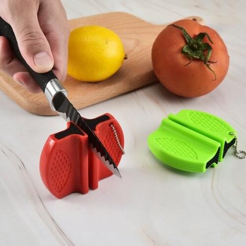 Knife Sharpener Sharpening Tool Mini Ceramic Rod Knife Two-stage Tungsten Portable Butterfly Type Whetstone Sharpening Knives S