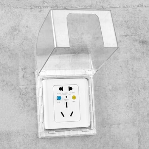 Wall Socket Protection Case Clear Switch Dust Cover Rectangular Power Socket Cover Box Waterproof Household Supplies