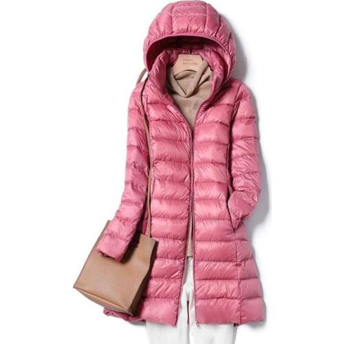 Brand 5XL Plus Size Down Coat Female Long Winter Ultra Light Down Jacket Women Hooded Feather Jacket Warm Coat Windproof Parka
