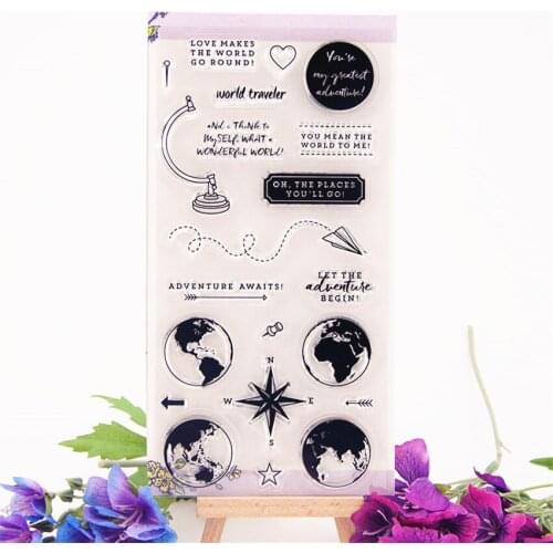 10x20cm earth Transparent Clear Stamps Silicone Seals Roller Stamp DIY scrapbooking photo album/Card Making Easter