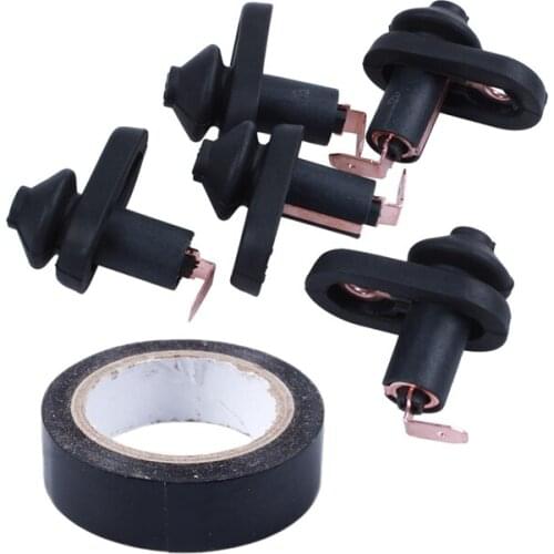 5Pcs Black Door Lamp Light Switch Mounting for Car & 1Pcs 19Mmx10M Duck Duct Waterproof Tape, Black