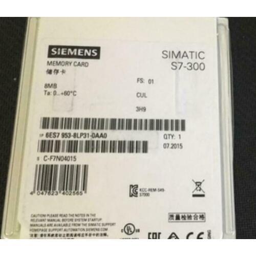 6ES7 953-8LP31-0AA0 6ES7953-8LP31-0AA0 NEW MMC RAM 8MB 8LP20