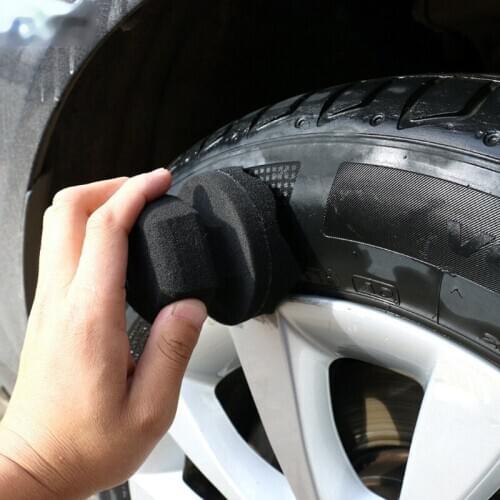 Car Wax Polishing Sponge Hexagonal Grip Applicator Hand Tire Wax Sponge Car Wash B36B
