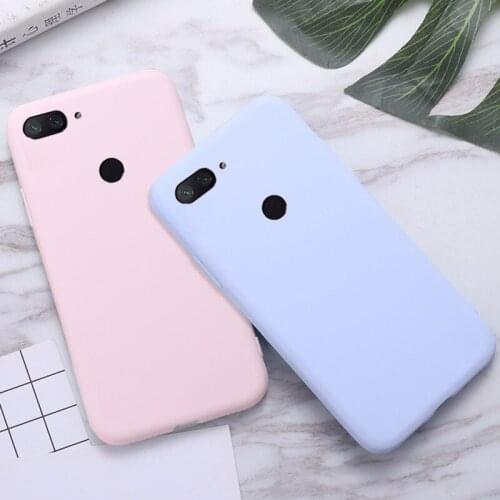Candy Color For Xiaomi Mi8 Lite Case Shockproof Soft Silicone TPU Cover For Mi 8 Lite Case xiaomi mi8 lite Pro SE Fundas 100
