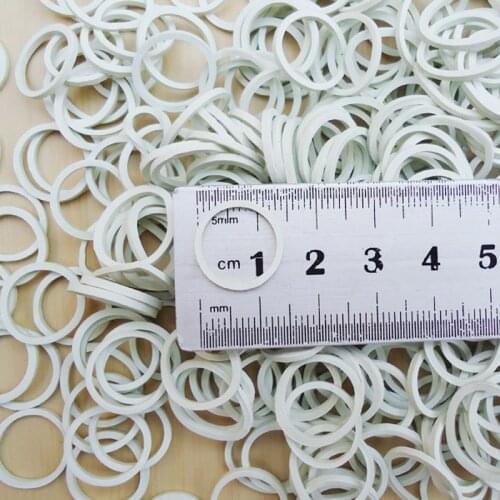 White Rubber Elastics Bands Stretchable Sturdy Rubber Bands Rubber Rings For Office School Home Diameter Dia 15-60mm Thick 1.5mm