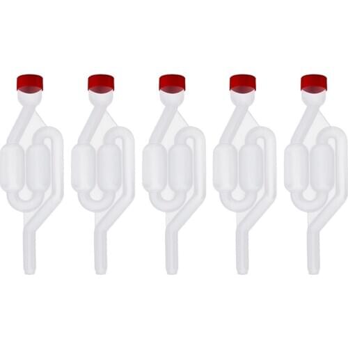 Wine Seal Exhaust Valve Straw Home Brew Wine Fermentation Airlock Sealed Plastic Air Lock Check Water Sealed Valves Eco Friendly
