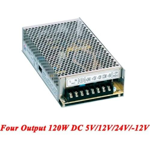 Q-120D Four output DC power supply 120W 5V 12V 24V -12V,smps power supply for led driver,AC110V/220V Transformer to DC