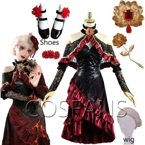 Identity v cosplay Survivors Doctor Emily Dale cosplay Costume Lydia Jones Fancy Dress Party Halloween cosplay Wigs and shoes