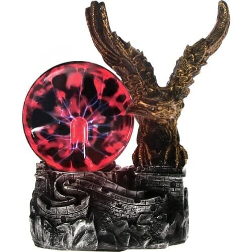 [MGT] Creative Bald Eagle Motion Plasma Ball Nebula Thunder Lightning Touch Sense Figurine State Eagle Ornaments Home Decoration