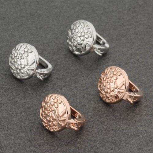 High Quality Round Coin Shape Copper Metal 585 Rose Gold Color Earring Hooks Jewelry Findings DIY Supplies For Jewelry Wholesale
