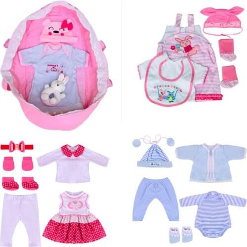 NPK DOLL 22 inch /18 Inch Doll Clothes Cute reborn Baby clothing girl toddler Dress Lovely For 0-3 newborn infant
