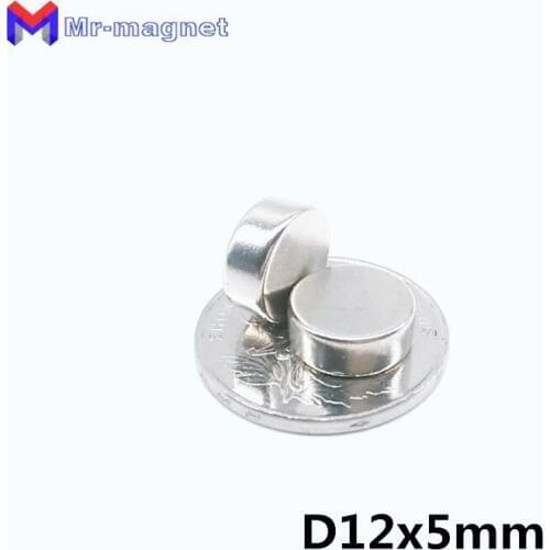 100pcs 12*5mm Neodymium magnet N35 small Ronud mini super strong powerful magnets 12mmx 5mm high quality neodymium magnet 12*5