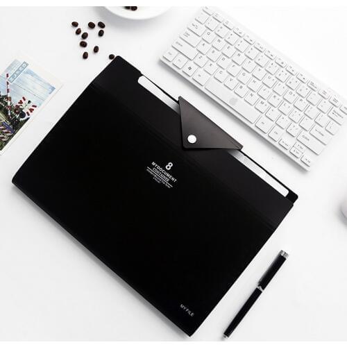 Portable 8 Pockets Document Folder Expanding File Organizer Holder for Home Office School Supplies