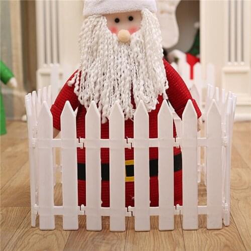 Christmas Detachable Scene Fence Decoration Plastic Fence For Garden Vegetables Small Christmas Decoration baby love