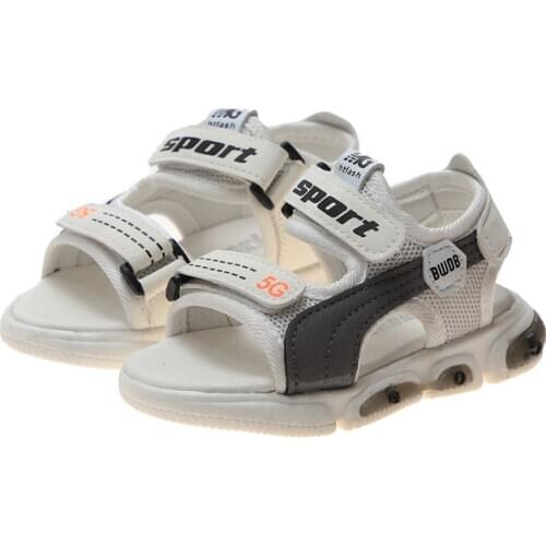 Fashion Boys Summer Lightweight Open Toe Sandals Toddler Baby Soft Bottom Breathable Children Beach Shoes Boys Sports Sandals