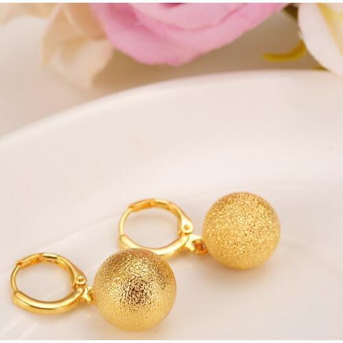 Bangrui Beads Earrings for Women/Girls Gold Color Ball Earing Jewelry Gifts African,Indonesia,Nigeria,Congo,Arab Earring