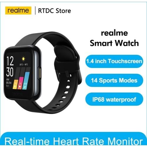 New realme Watch Smart Watch IP68 Sports 1.4" Touchscreen Heart Rate Monitor Notifications Personalized Watch Faces