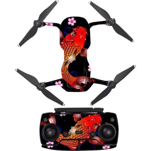 Goldfish Style Decal Skin Sticker For DJI Mavic Air Drone + Remote Controller + 3 Batteries Protection Film Cover A0222