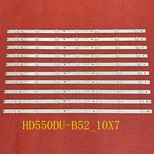10 PCS/set LED Backlight strip for HISENSE_55_HD550DU-B52_10X7 H55M3000 H55M3300 55H8C