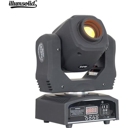 Mini Spot 60W LED Moving Head Light With Gobos Stage Effect DMX512 Party Lights For Disco DJ Lighting Equipment