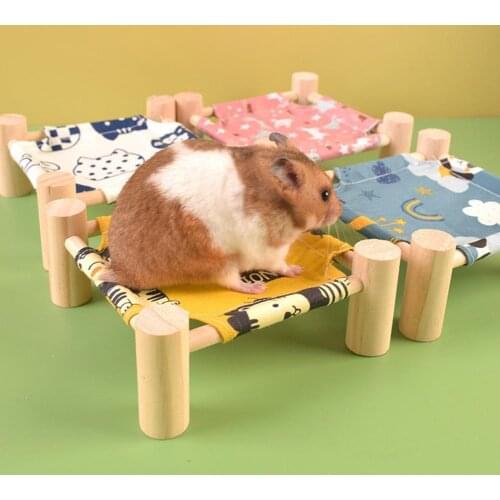 1 Set Hamster Nest Floral Print Breathable Eco-friendly Hamster Small Animal Bed Home Hamster Suspended Small Animal Bed