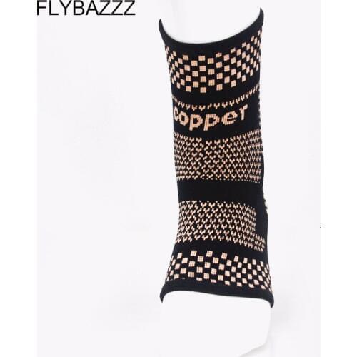 1 PC Copper Nylon Spandex Elastic Sports Ankle Sleeve Support Pressure Brace Pads Guard Support Running Exercise Ankle Protector