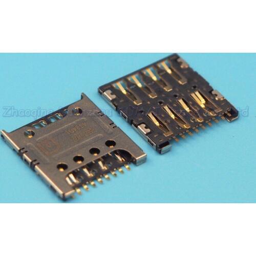 10pcs/lot Sim Card holder For Samsung S5 SM-G900A Note3 i9200 i9205 i9208MEGA Card socket connector