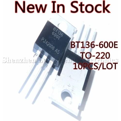 10PCS/LOT NEW BT136 BT136-600E New two-way thyristor TO-220 good quality