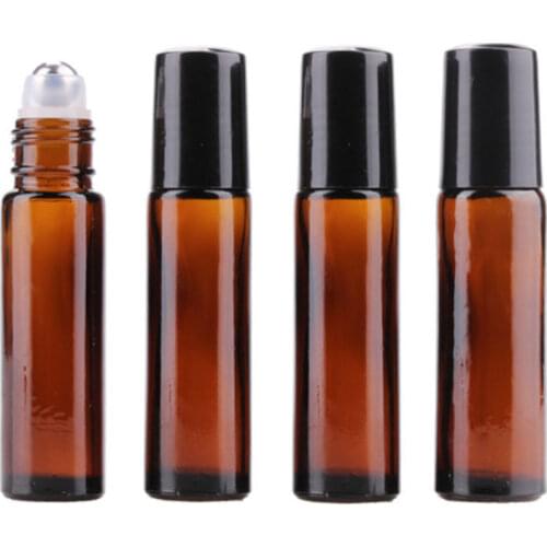 120pcs Free Shipping Refillable bottle 10ml 1/3oz MINI ROLL ON fragrance PERFUME GLASS BOTTLES ESSENTIAL OIL Roller ball