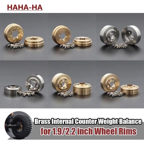 2PCS Brass Brake Disc Weights for 1.9 2.2 inch Vanquish Beadlock Wheels Axial Capra Wraith SCX10 Traxxas TRX4 TRX6 Counterweight