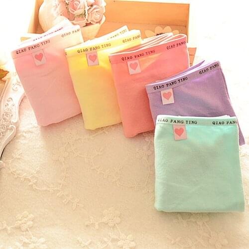 Fashion Girls underwear 2018 cotton cute girls short briefs comfortable breathable Middle underpants letter side panties12-20ye