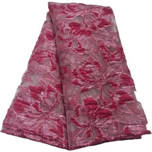 2021 peach African Lace Fabric Jacquard Brocade Tissue Laces Embroidery High Quality French Lace Fabric For Wedding Sew