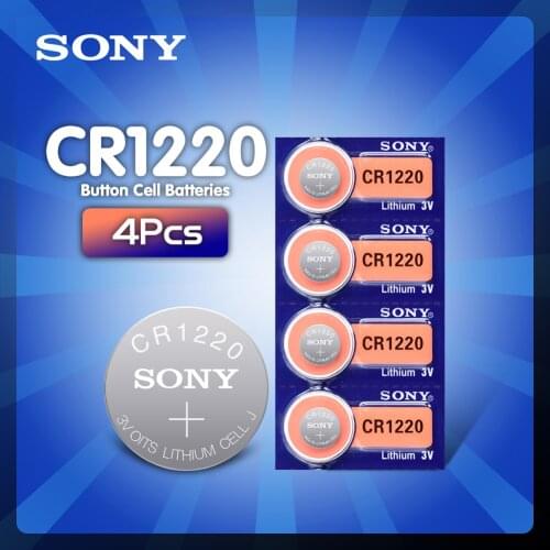 4pcs For Sony CR1220 Button Batteries DL1220 BR1220 LM1220 Cell Coin Lithium Battery 3V CR 1220 For Watch Electronic Toy Remote