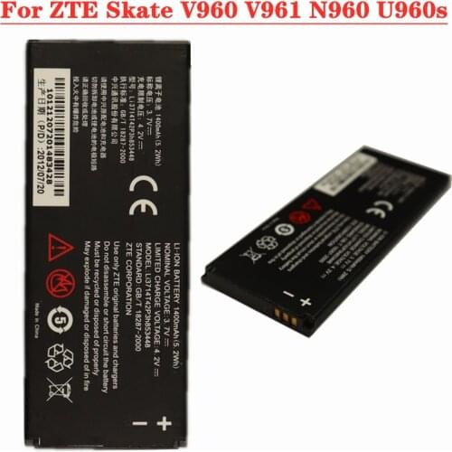 Li3714t42p3h853448 Battery For ZTE Skate V960 N960 U960s V961 Phone Replacement Batteries 1400mAh High Capacity Battery