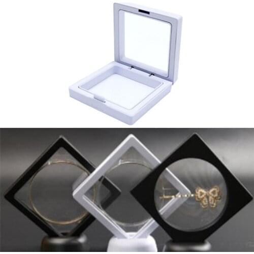 White Transparent Suspension Display Cases Jewelry Box Necklace Storage Holder Wholesale Dropshipping