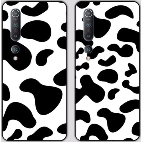 White Black Cow Symbol Pattern Print Phone Case for Xiaomi Mi Note 10 Lite Mi 9T Pro xiaomi 10 10 CC9 Pro 9SE
