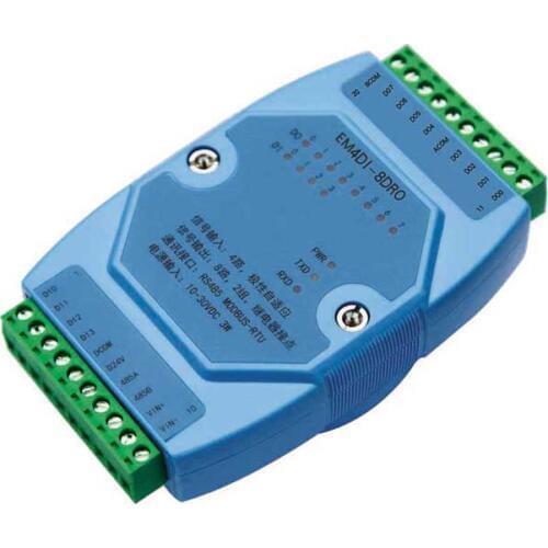 Switch quantity input and output digital isolation acquisition block relay output MODBUS RS485 i/0 huasin
