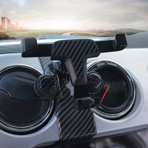 QHCP Car Phone GPS Bracket Stands Dashboard Air Conditioning Outlet Mobile Phone Holder Clip 4-6 Inch For Ford Mustang 2015-2020