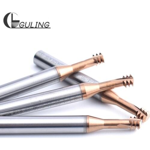CNC 60 Degree Tungsten Steel American Three Row Thread Milling Cutters NO. 1-72 3-56 10-32 UNF Fine Thread mill cutter 1/4-28