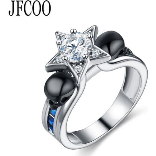 JFCOO Women's Silver Rings