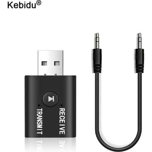 Kebidu USB Bluetooth 5.0 Receiver Transmitters Wireless Audio Music Stereo adapter Dongle for TV PC Bluetooth Speaker Headphone