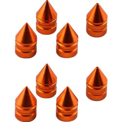 8pcs Replacement Car Truck Wheel Tire Air Valve Stem Caps Dust Covers Orange