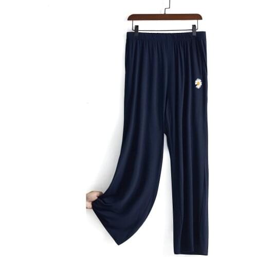 Size 7XL 150KG Summer Thermal pants Women Soft Comfortable Wide Leg Pants Ladies Loose Flower Homewear Big Pants